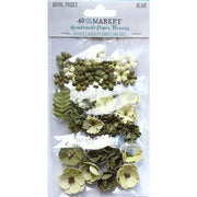 49 And Market Royal Posies Paper Flowers 49/Pkg - Olive