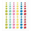 Simple Stories Color Vibe Enamel Dots Embellishments 72/Pkg - Summer