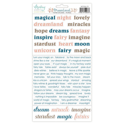 Mintay - Dreamland Paper Stickers - Words