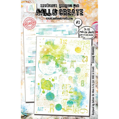 AALL And Create A5 Rub-Ons - Greeny Meanies #3