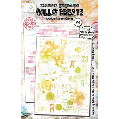AALL And Create A5 Rub-Ons - Yellowy Pinksters #4