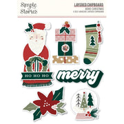 Simple Stories - Boho Christmas Layered Chipboard 6/Pkg