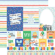 Echo Park - Make a Wish Birthday Boy Paper - Muti Journaling Cards
