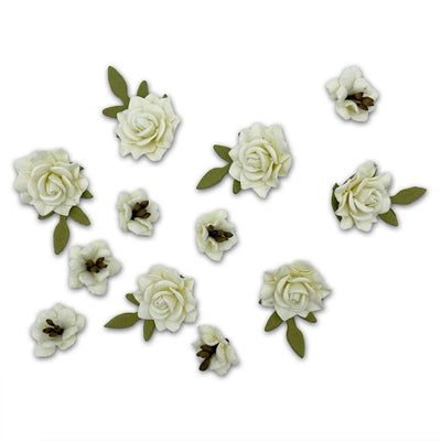 49 & Market Flowers - Florets - Cream 12/Pkg