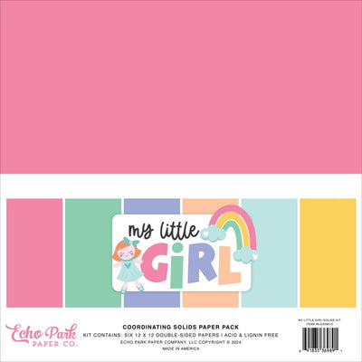 Echo Park - My Little Girl - Solids Collection Kit 12