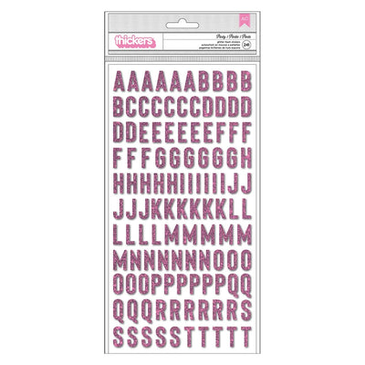 American Crafts - Life Of The Party Collection - Thickers - Alpha - Pink Glitter