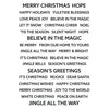 Creative Expressions Wordies Sentiment Sheets 6"X8" 4/Pkg - Season's Greetings