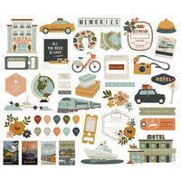 Simple Stories - Here & There Bits & Pieces Die-Cuts 47/Pkg