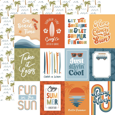 Echo Park - Summer Vibes Paper - 3X4 Journaling Cards