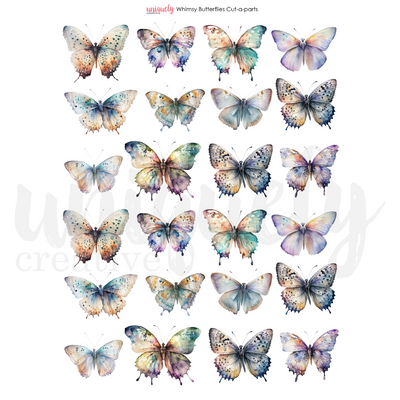 Uniquely Creative - Blossom & Bloom Whimpsy Butterflies Cut-a-Part Sheet