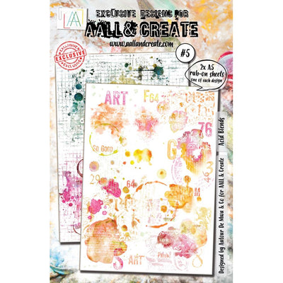 AALL And Create A5 Rub-Ons - Acid Blends #5