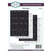 Creative Expressions Wordies Sentiment Sheets 6"X8" 4/Pkg - Everyday