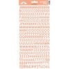 Doodlebug - Alphabet Soup Puffy Alpha Stickers - Coral