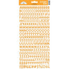 Doodlebug - Alphabet Soup Puffy Alpha Stickers - Tangerine