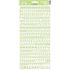 Doodlebug - Alphabet Soup Puffy Alpha Stickers - Limeade