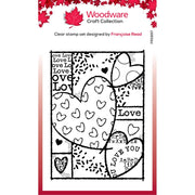 Creative Expressions Woodware  - Clear Stamp Set - Heart Collage