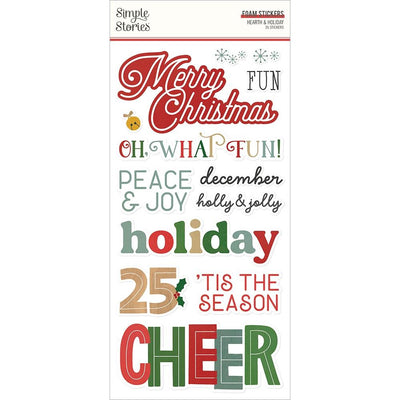Simple Stories - Hearth & Holiday Foam Stickers 26/Pkg