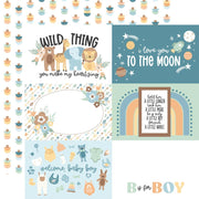 Echo Park - Our Baby Boy Paper - 6x4 Journaling Cards
