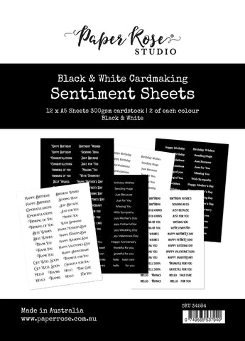 Paper Rose Studio Sentiment Sheet Packs