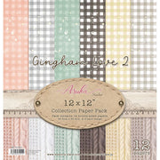 Asuka Studio Double-Sided Paper Pack 12"X12" 12/Pkg - Gingham Love 2