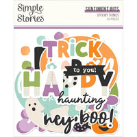 Simple Stories - Spooky Things Sentiment Bits 45/Pkg