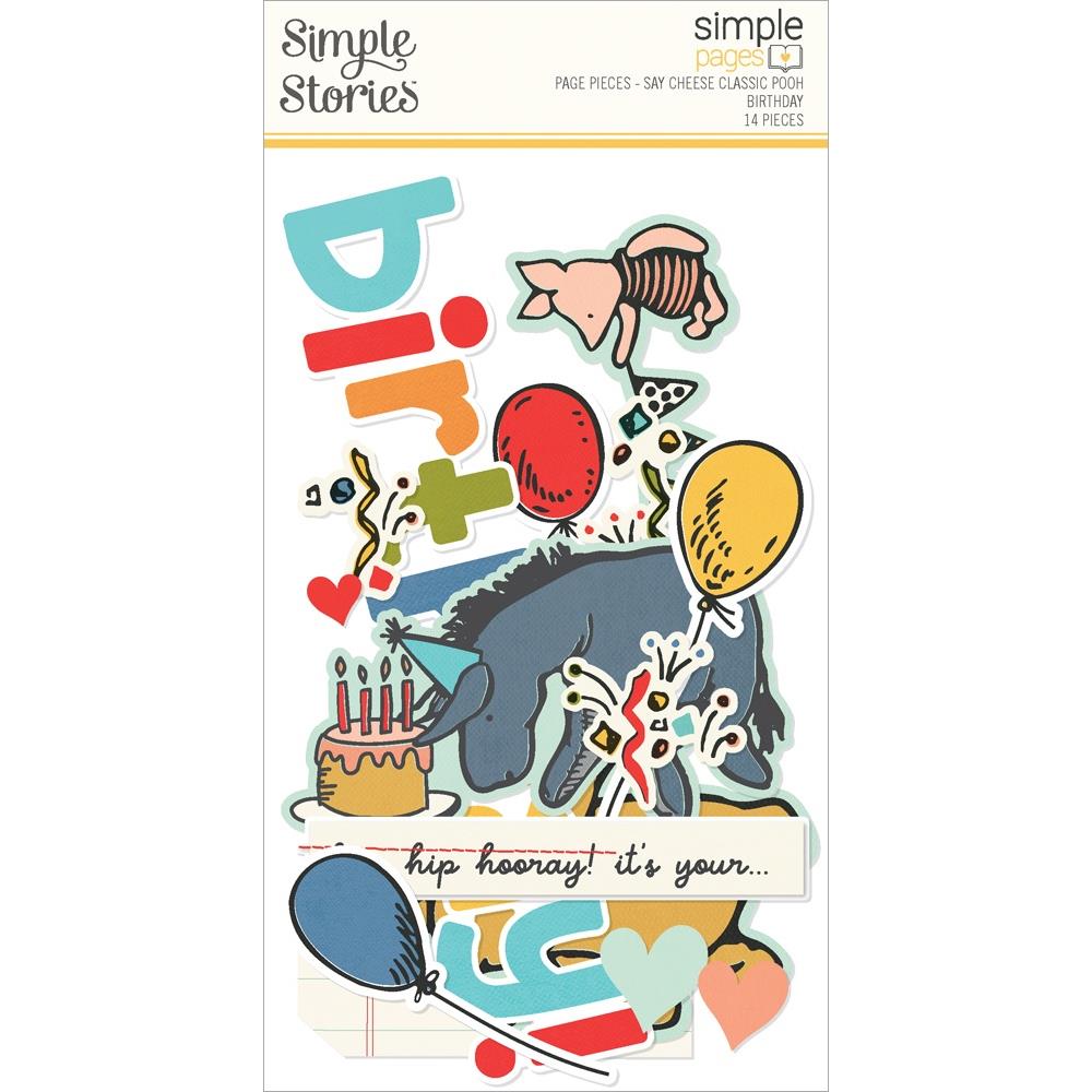 Simple Stories - Say Cheese Classic Pooh Birthday Page Pieces 26/Pkg