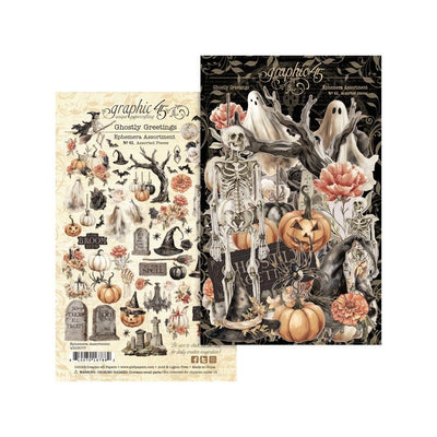 Graphic 45 - Ghostly Greetings Ephemera Set 62/Pkg