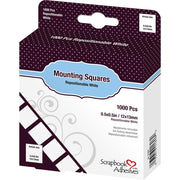 Scrapbook Adhesives Mounting Squares 1000/Pkg - Repositional, White, .5"X.5"