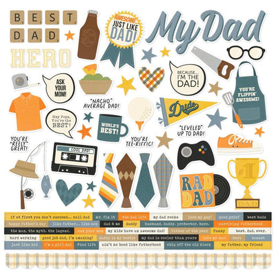 Simple Stories - 12x12 Simple Set - Father's Day Cardstock Stickers