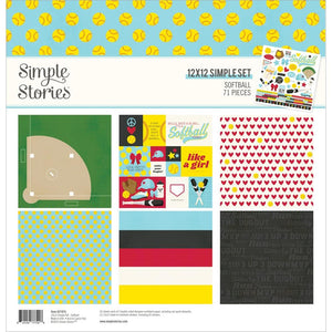 Simple Stories - 12x12 Simple Set - Softball 71/Pkg