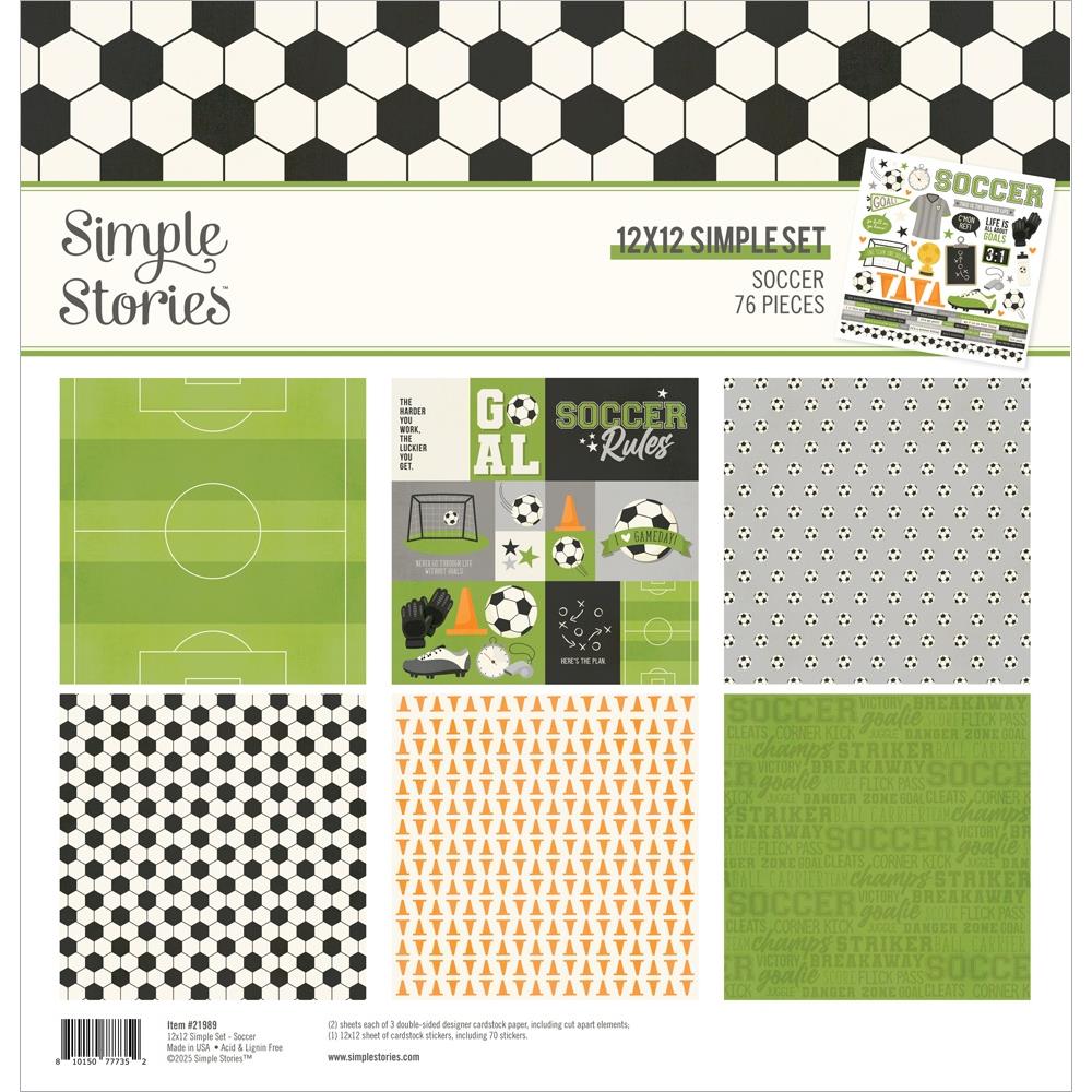 Simple Stories - 12x12 Simple Set - Soccer 76/Pkg