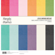 Simple Stories - Simple Vintage Essentials Color Palette Vintage Dots Kit 12"X12"