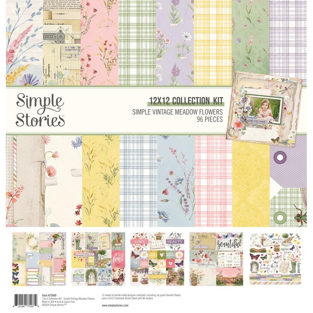 Simple Stories - Simple Vintage Meadow Flowers - 12x12 Collection Kit
