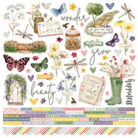 Simple Stories - Simple Vintage Meadow Flowers - 12x12 Cardstock Sticker Sheet