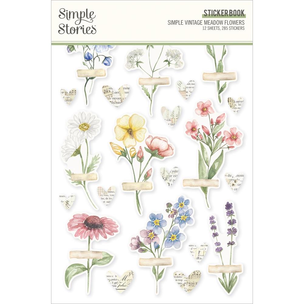 Simple Stories - Simple Vintage Meadow Flowers - Sticker Book