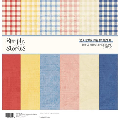 Simple Stories - Simple Vintage Linen Market - Vintage Basics Kit 12