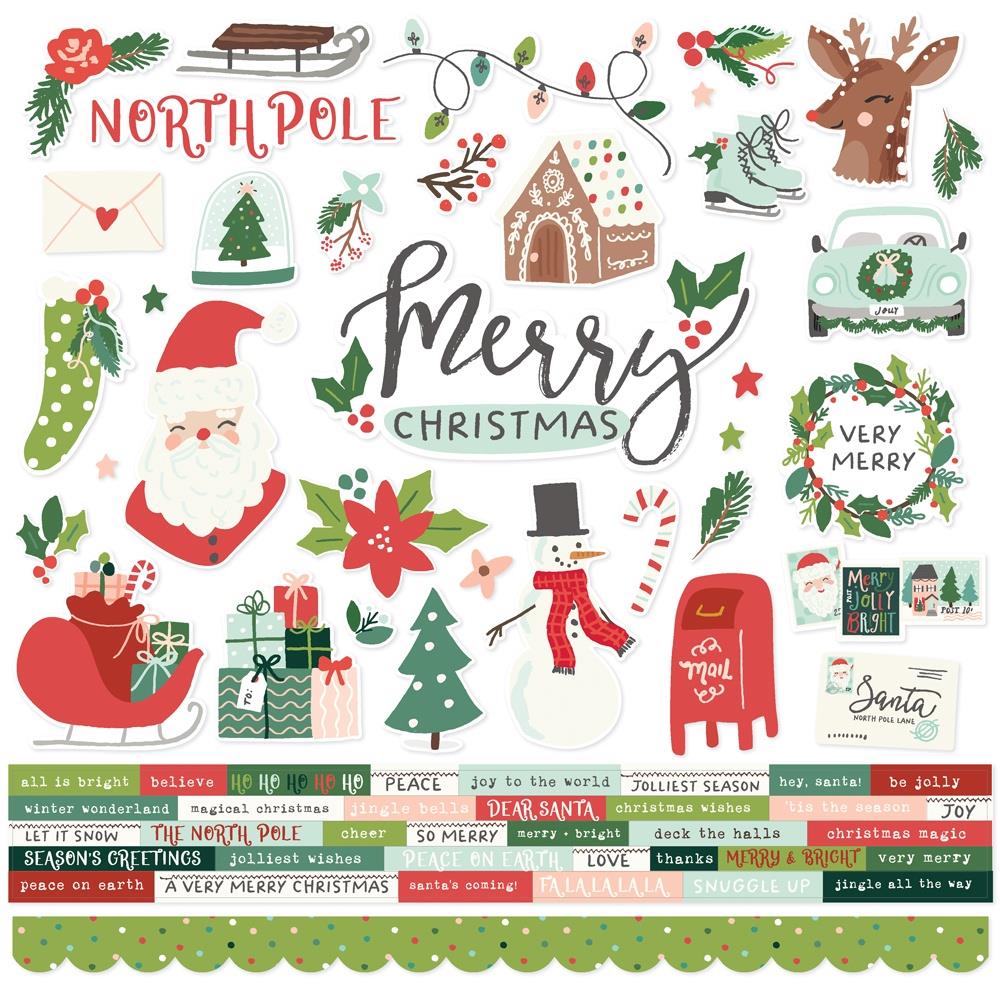 Simple Stories - Santa's Village Cardstock Stickers 12x12