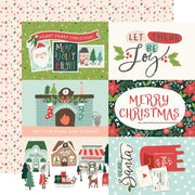 Simple Stories - Santa's Village Paper - 4X6 Elements