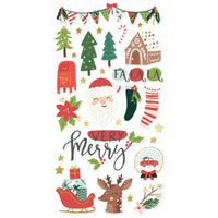 Simple Stories - Santa's Village Chipboard Stickers 6x12