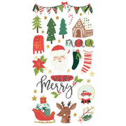 Simple Stories - Santa's Village Chipboard Stickers 6x12