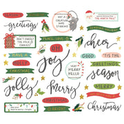 Simple Stories - Santa's Village Sentiment Bits 48/Pkg