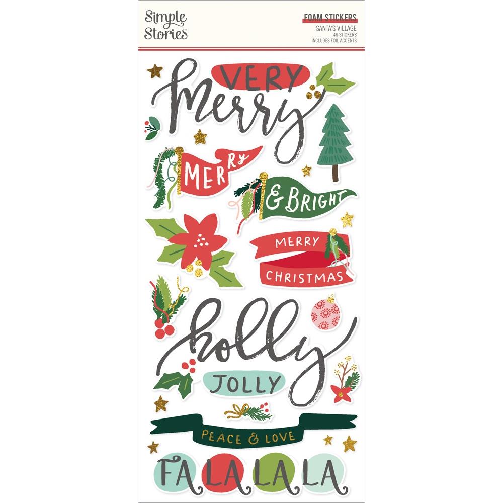 Simple Stories - Santa's Village Foam Stickers