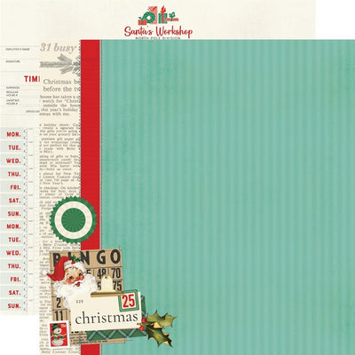 Simple Stories - Simple Vintage Holly Jolly Paper - The Nice List