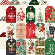 Simple Stories - Simple Vintage Holly Jolly Paper - Tag Elements