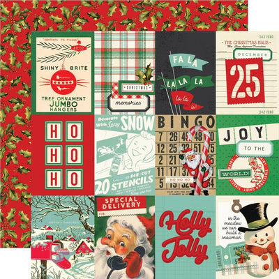 Simple Stories - Simple Vintage Holly Jolly Paper - 3X4 Elements