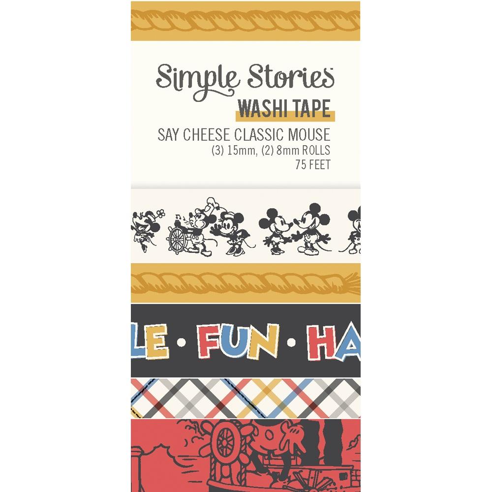 Simple Stories - Say Cheese Classic Mouse Washi Tape 5/Pkg