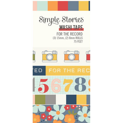 Simple Stories - For the Record Washi Tape 5/Pkg