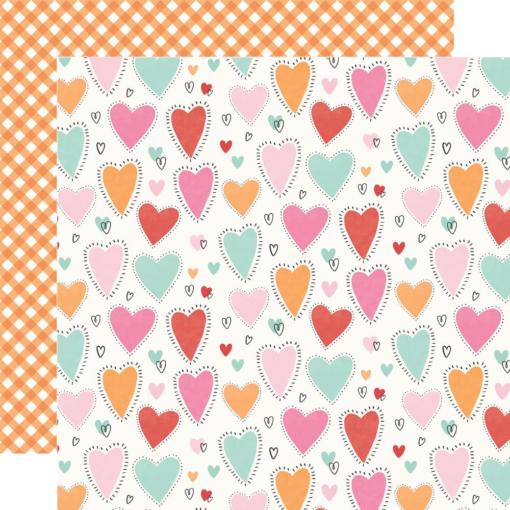 Simple Stories - Heartstrings Paper - Happy Heart Day