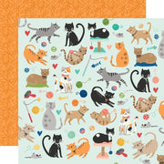 Simple Stories - Fur Baby Cat Paper - Here Kitty Kitty