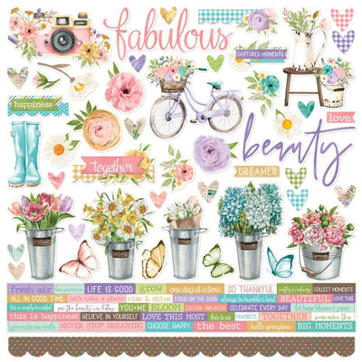 Simple Stories - Simple Vintage Flower Shoppe Cardstock Stickers 12x12